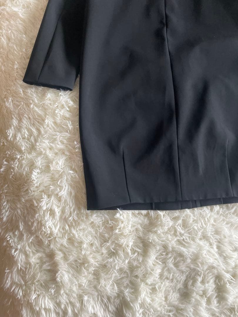 DEUXIEME CLASSE ドゥーズィエムクラス　ノーカラーコート　ネイビー