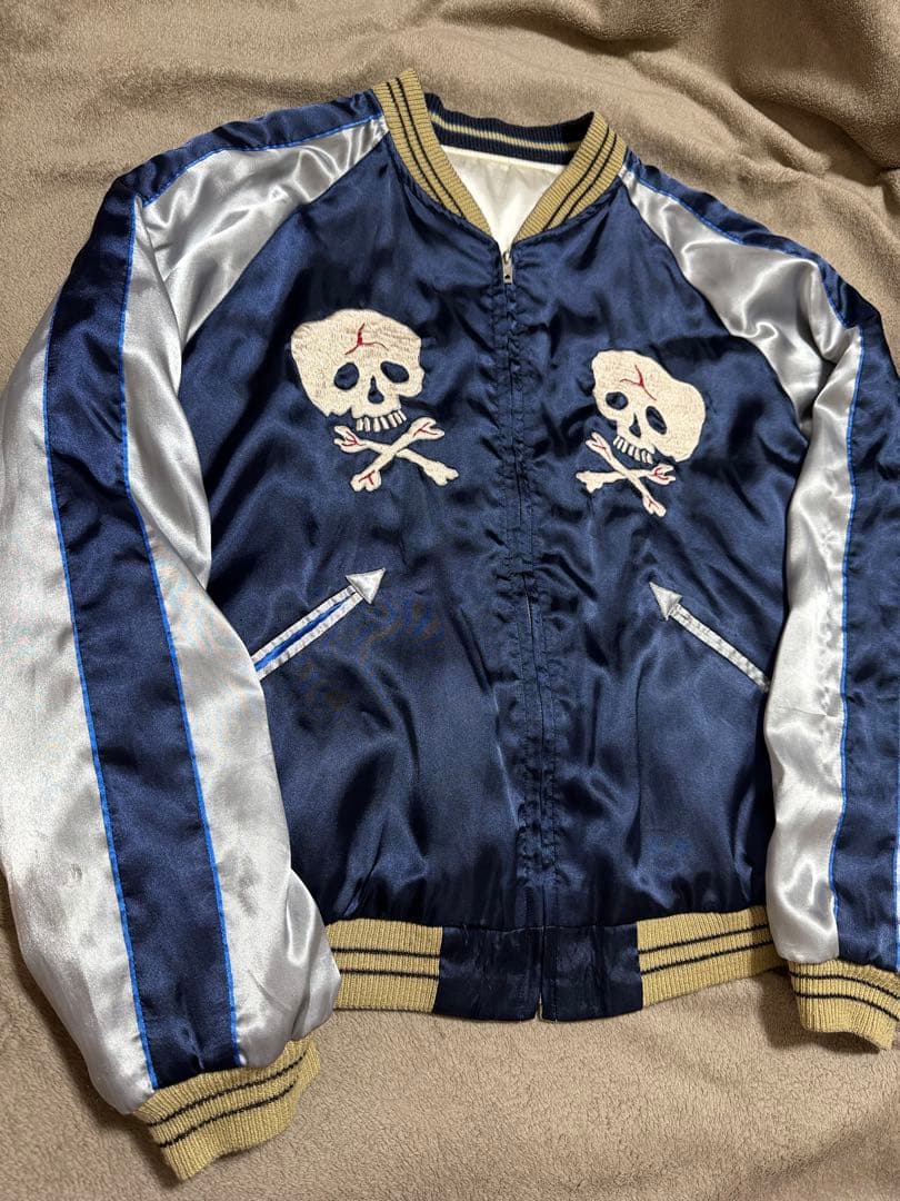 ２面用 テーラー東洋 龍 スカル 日本限定 スカジャン サテン unisex
