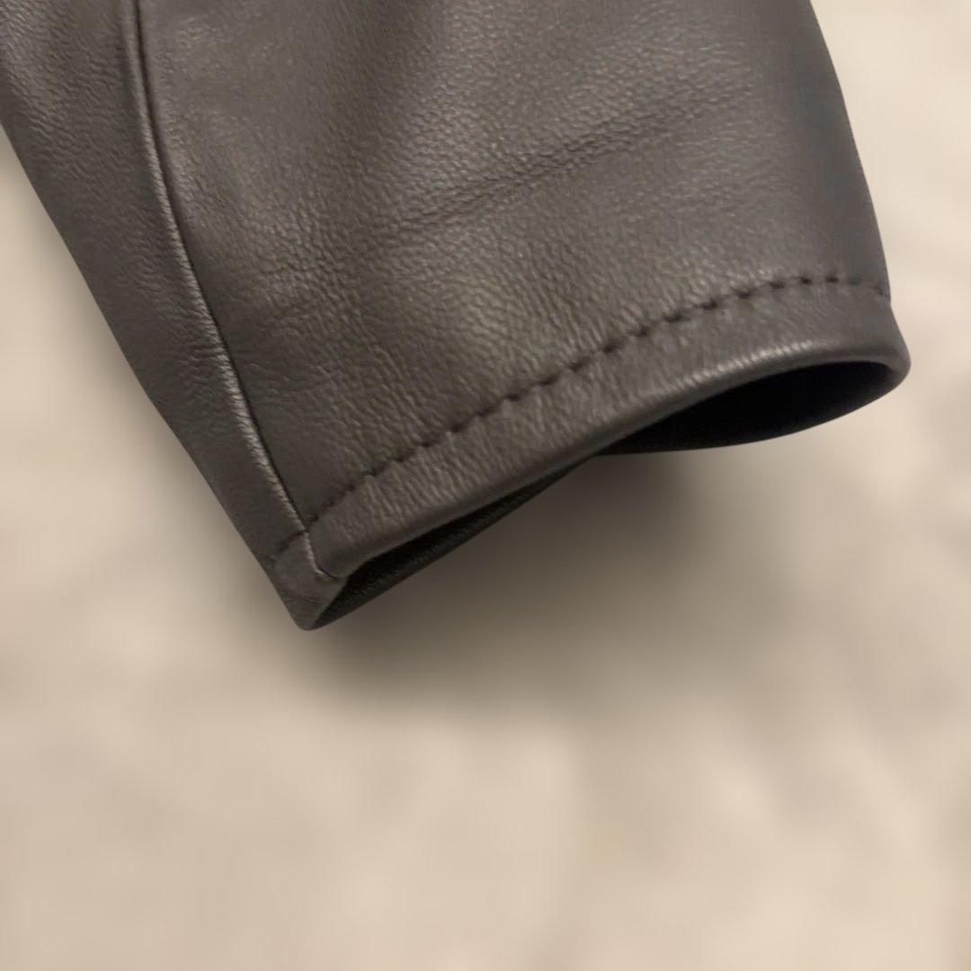 【美品✨】レリル LELILL ラム 革　ジャケット ノーカラー