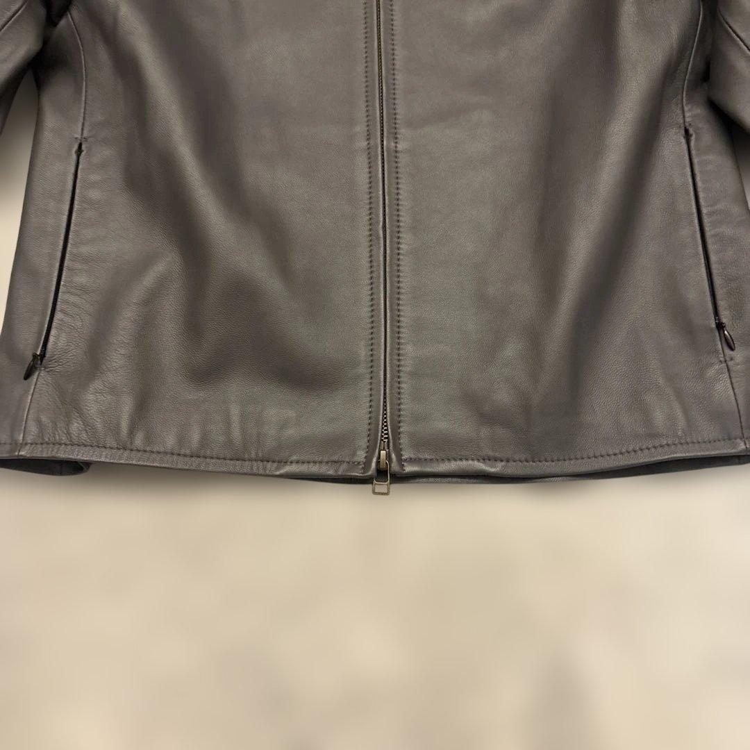 【美品✨】レリル LELILL ラム 革　ジャケット ノーカラー