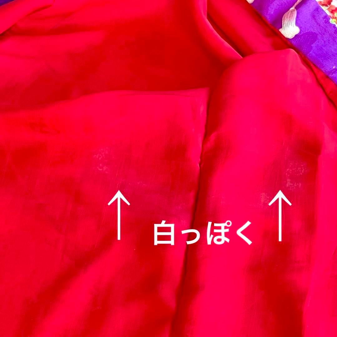 正絹 アンティーク着物 七五三 ◇鼓 地紙 花丸紋 古典柄