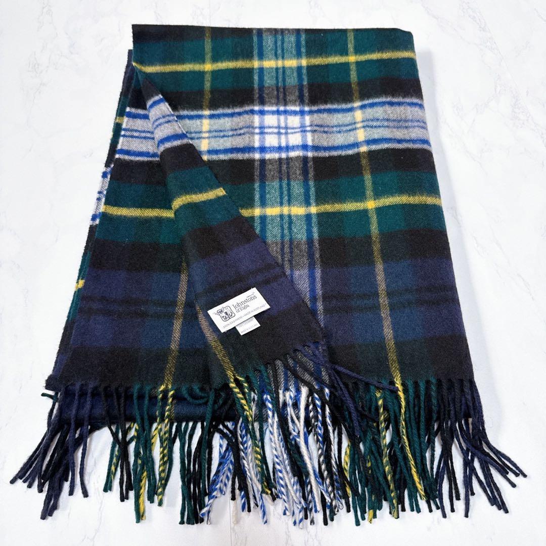 極美品✨ジョンストンズ　カシミヤ100% 大判ストール　スコットランド