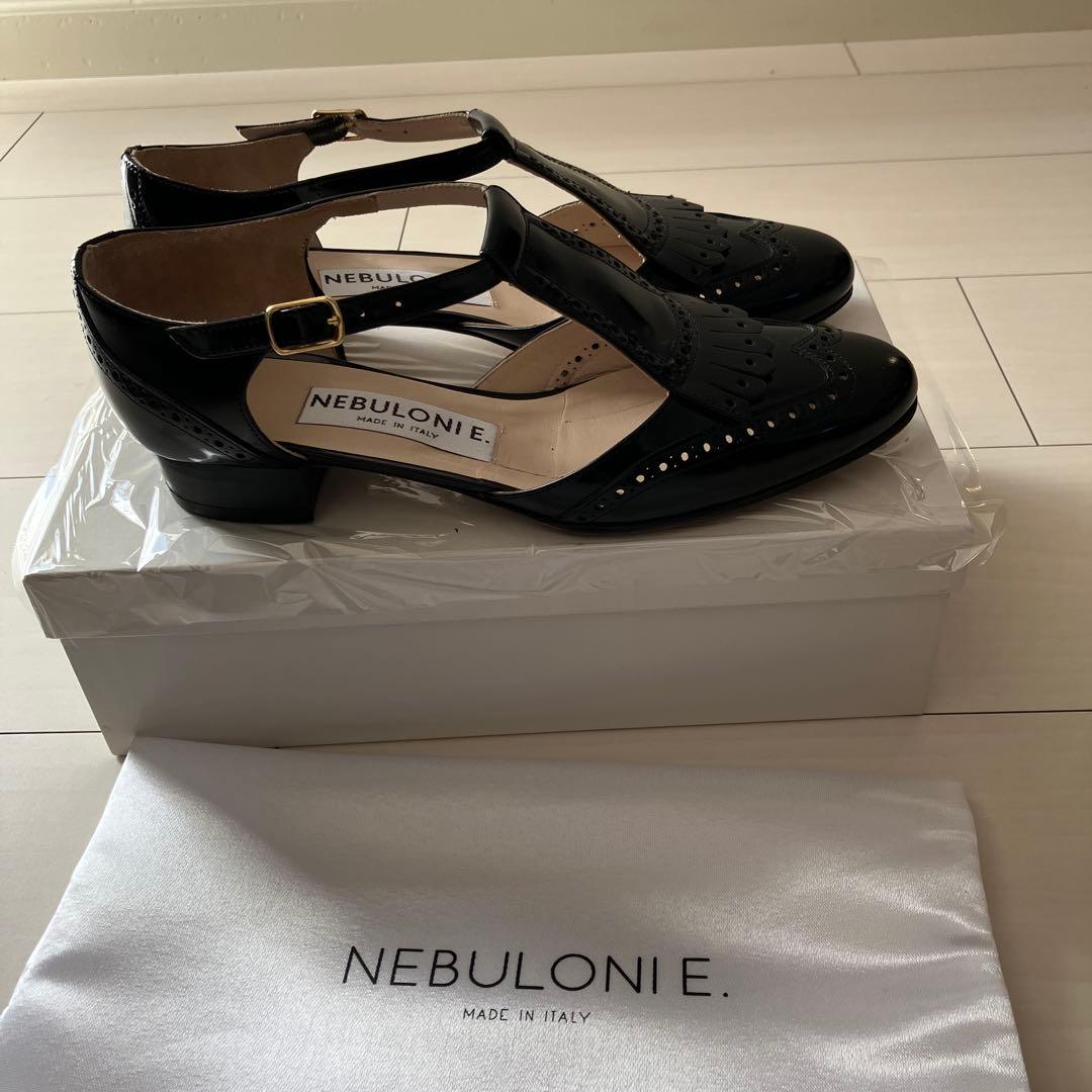 Plage2023【 NEBVLONI E .】ウイングチップストラップシューズ