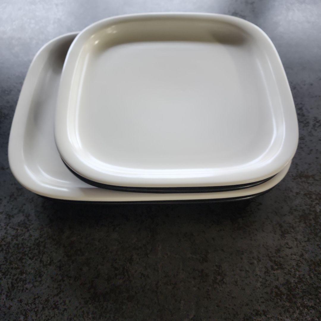 【廃盤品】柳宗理セラミック プラター＆角大プレート 白黒各2枚の4枚セット