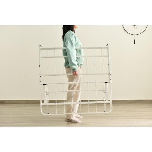 パイプベッド 折りたたみベッド シングル 組立簡単 ベッド 下収納 シングルベッ