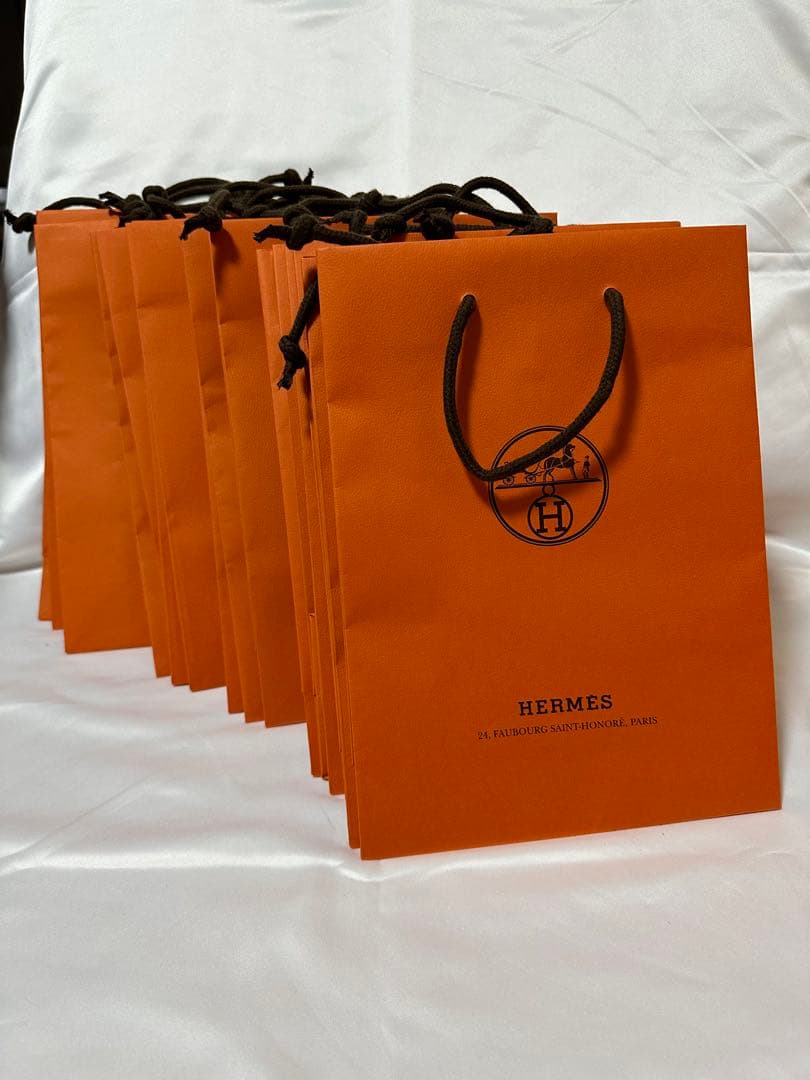HERMES ショップ袋 16枚セット 9×21×8.5