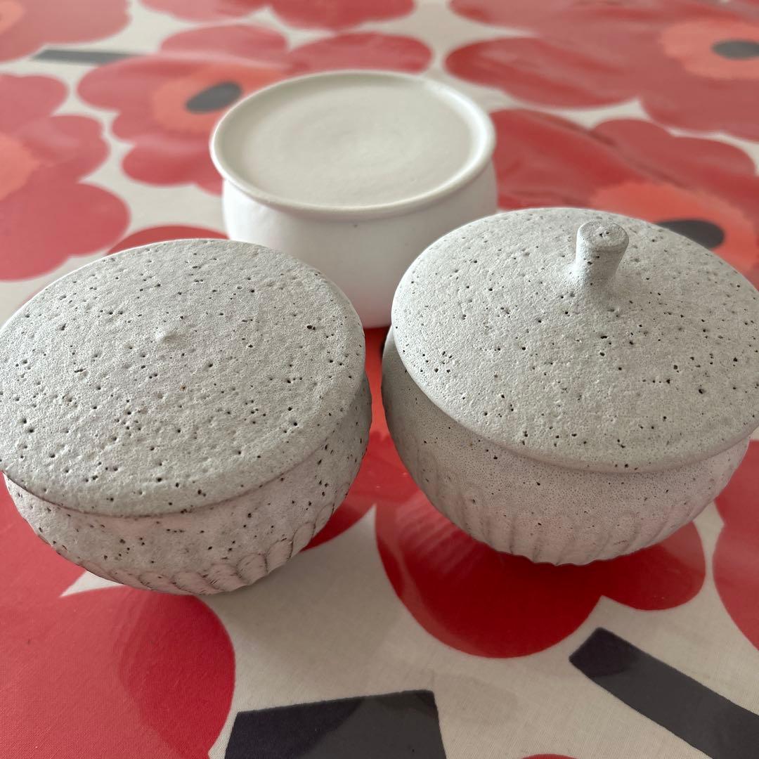 飯高幸作 蓋付きポット 3個セット