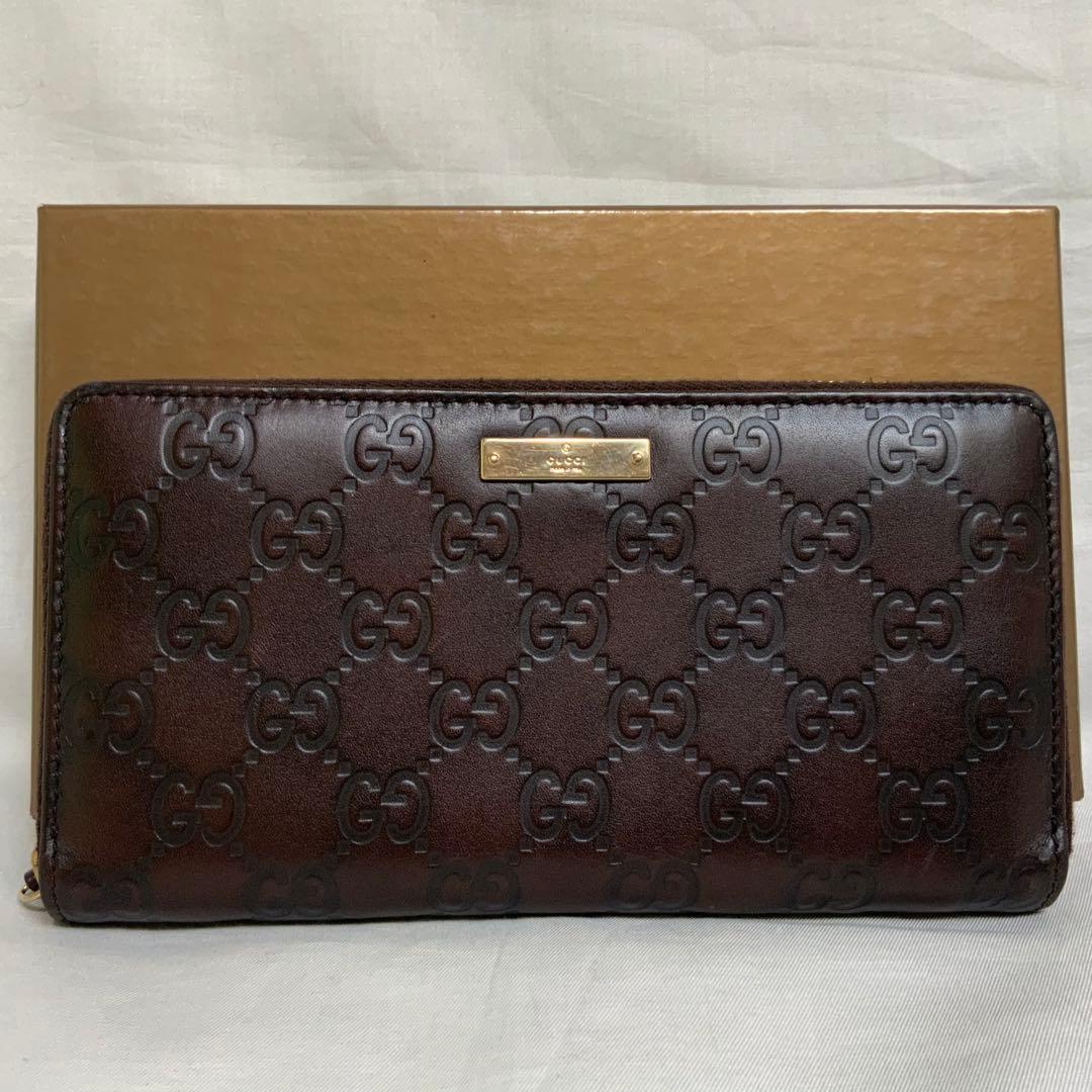 GUCCI ダークブラウン GGパターン 長財布