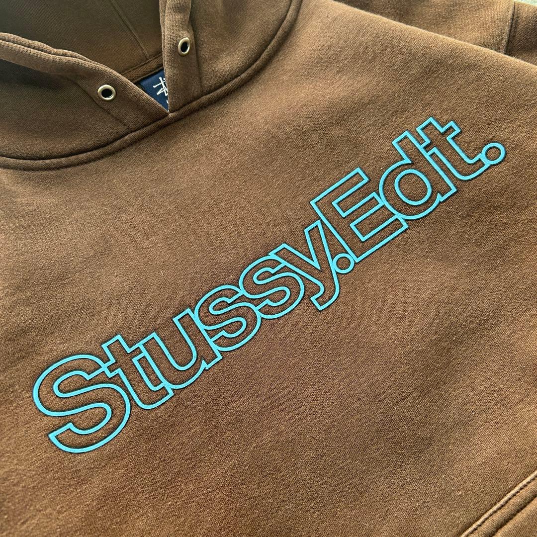 90s OLD STUSSY faded hoodie Brown USA製