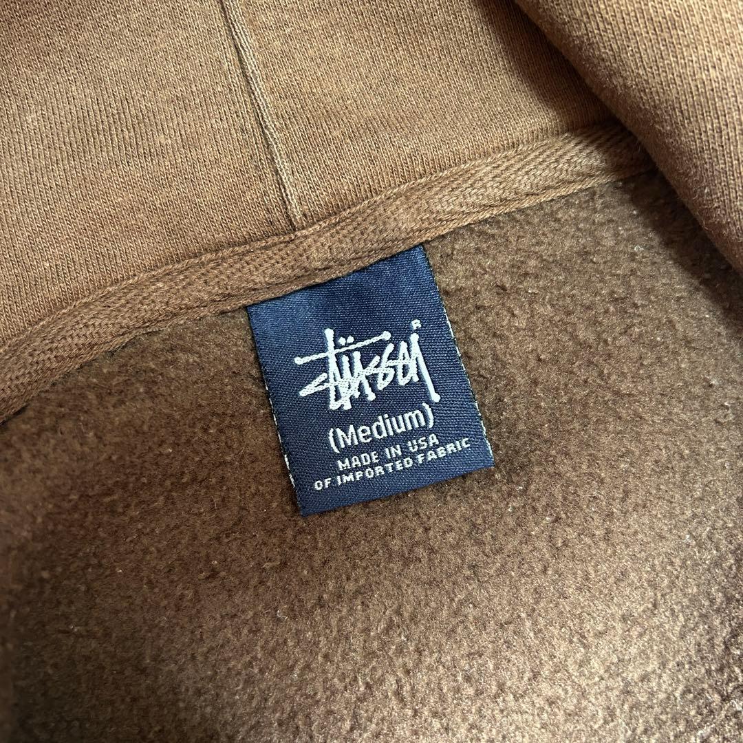90s OLD STUSSY faded hoodie Brown USA製