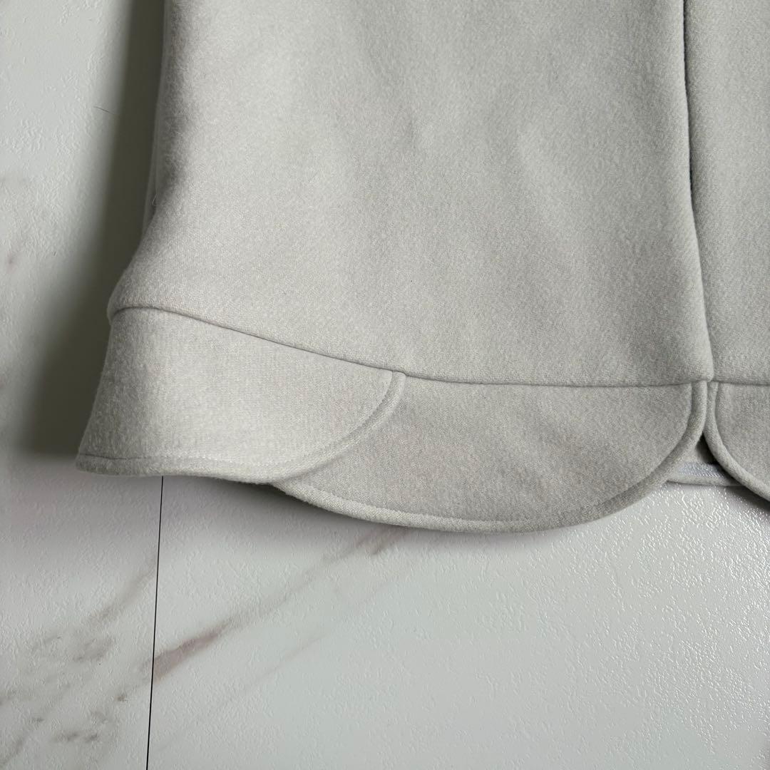 美品◆YOKO CHAN ヨーコチャン ヘムスカラップ コート 36 S