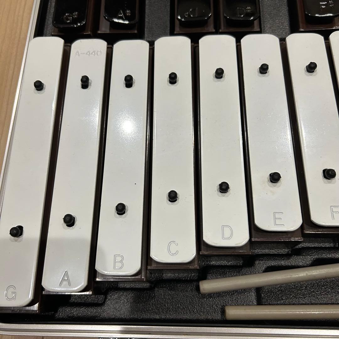 ハードケース付き　グロッケン　鉄琴　ブロック　25音
