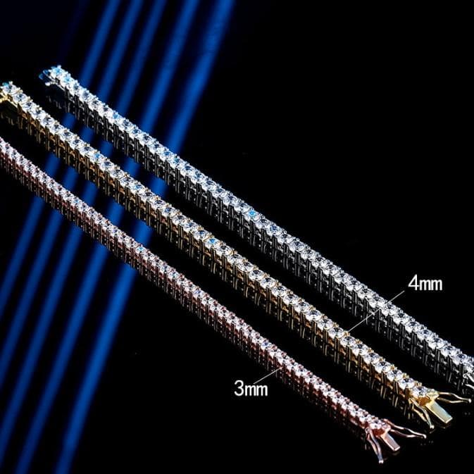 モアサナイト ブレスレット 4ミリ 16cm　【4BS16】