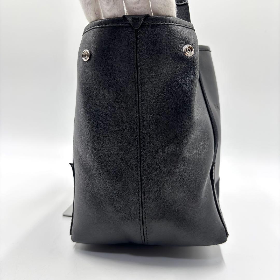 BALENCIAGA バレンシアガ トートバッグ パンチング ブラック レザー