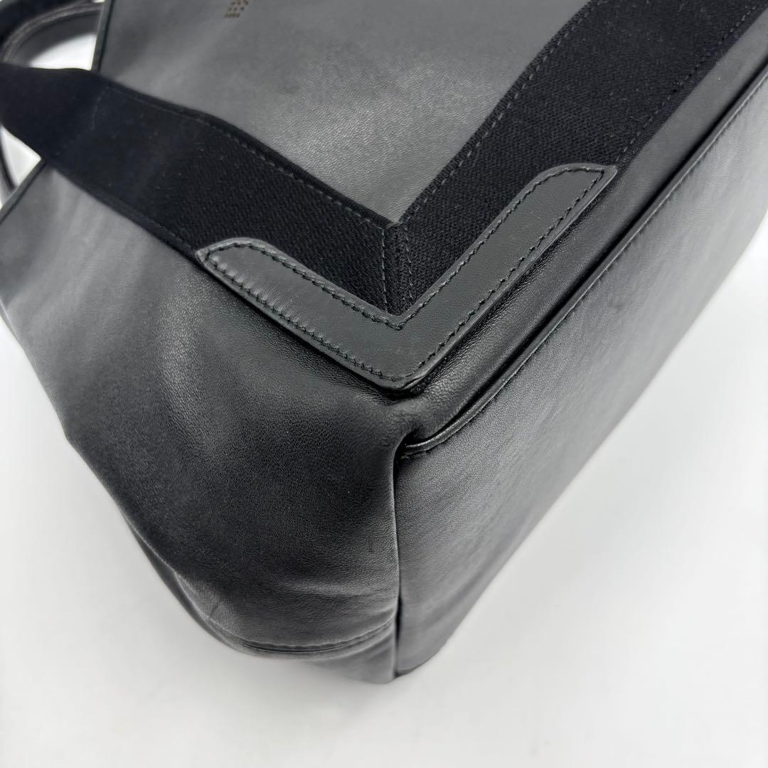 BALENCIAGA バレンシアガ トートバッグ パンチング ブラック レザー