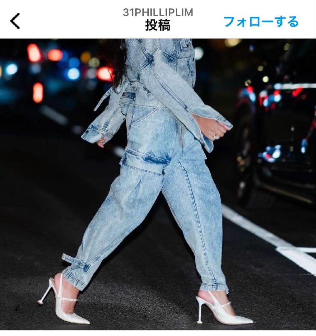 2024 新品 3.1 フィリップリム デニム カーゴ パンツ 8 黒