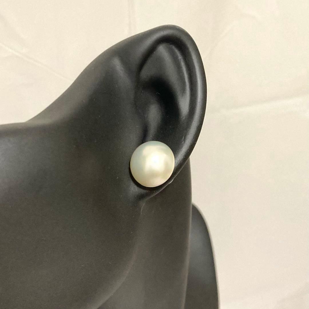 K14WG マベパール　ピアス（両耳セット）直径14mm 美品