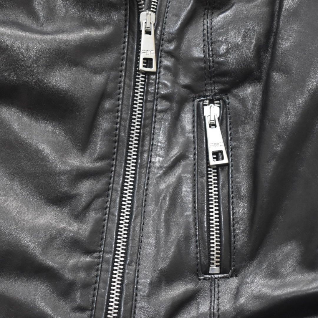 定価30万FLO&CLO イタリア製 ラムレザーリアルファー ロングライダースL