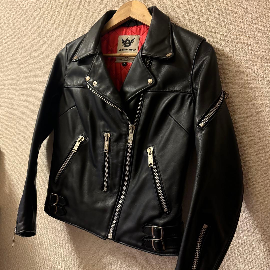 【美品】666 ライダース レディース パンク 本革 34