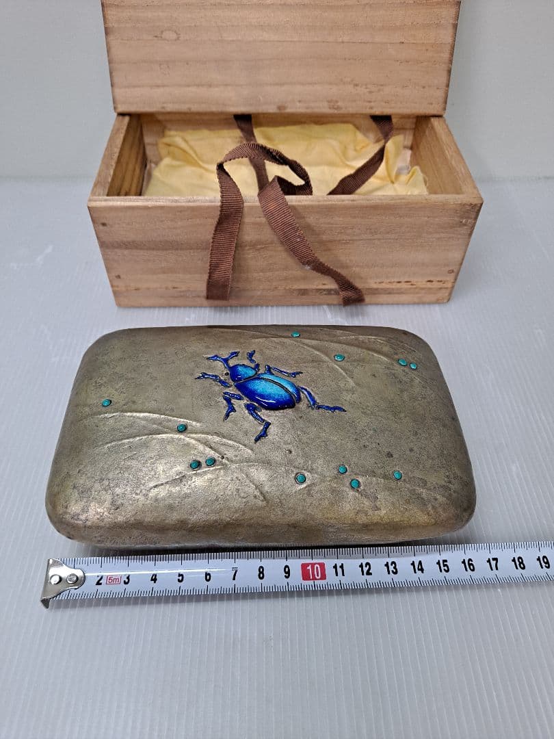 古七宝 七宝焼 小箱 シールドボックス 小物入れ 時代物 年代物 骨董品