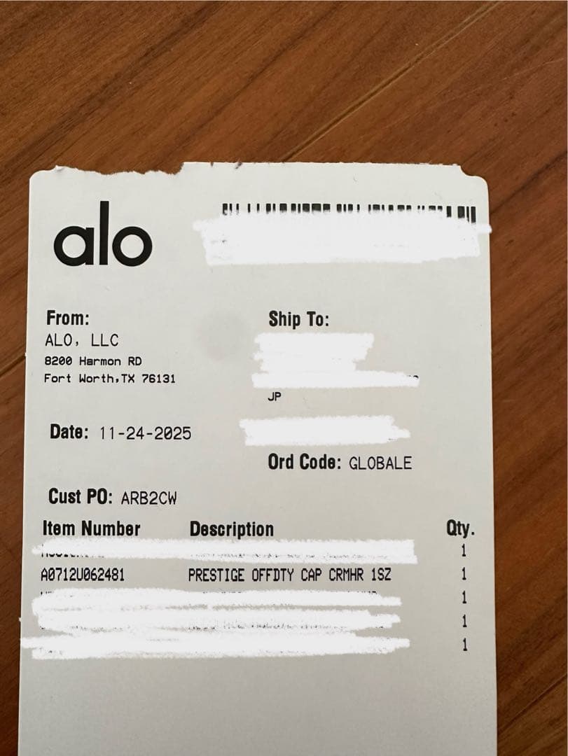 alo プレスティージ Off-Duty キャップ 新品未使用