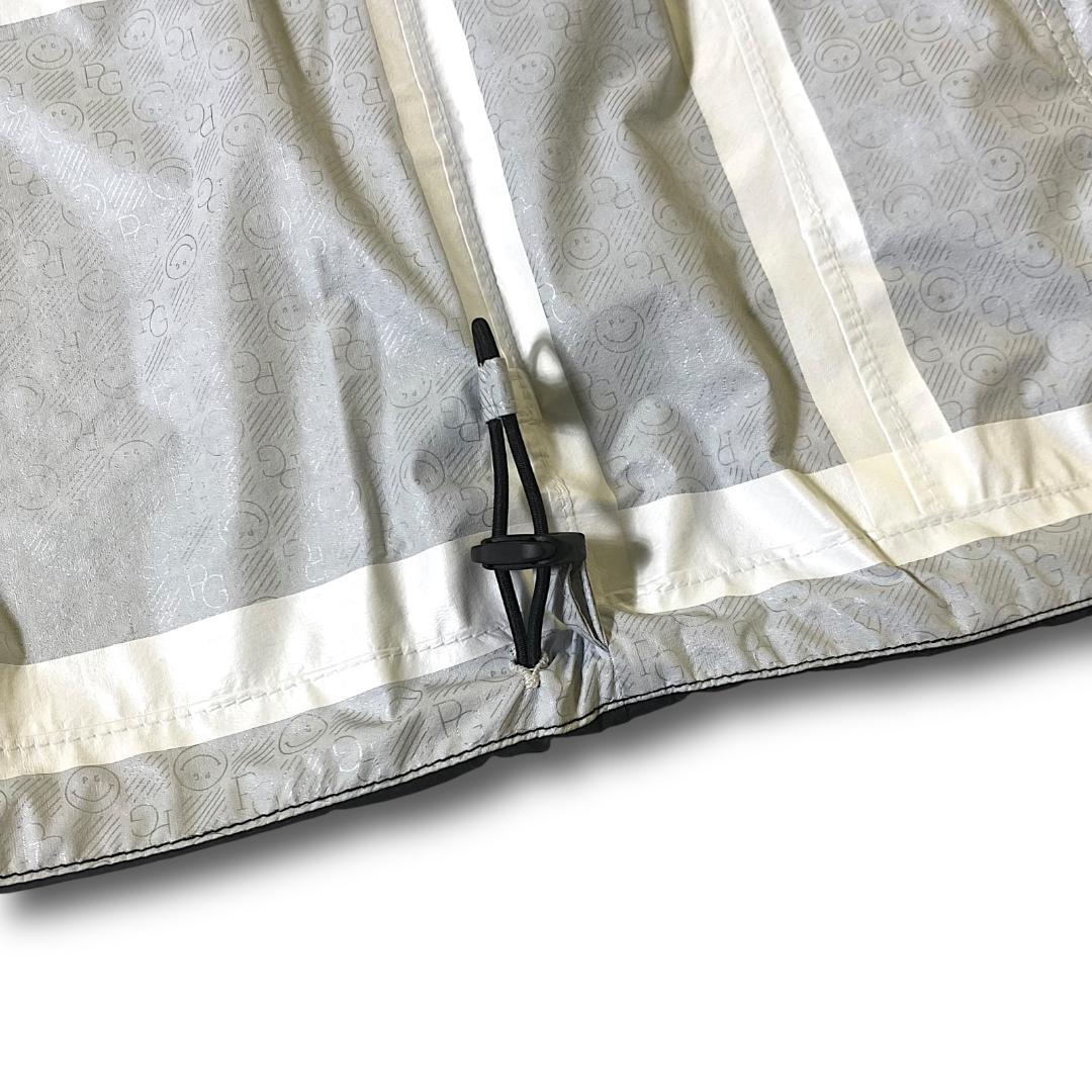 0 パーリーゲイツ ビッグロゴ レインジャケット ブラック 半袖にもなる!