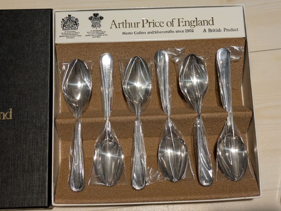 2-4.Arthur Price of England スプーン(ビード) 6本
