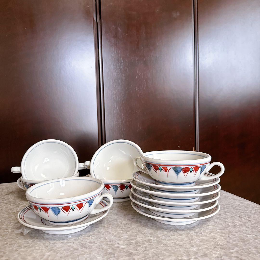 【新品】【6客セット】両耳スープカップ｜梅山窯、砥部焼