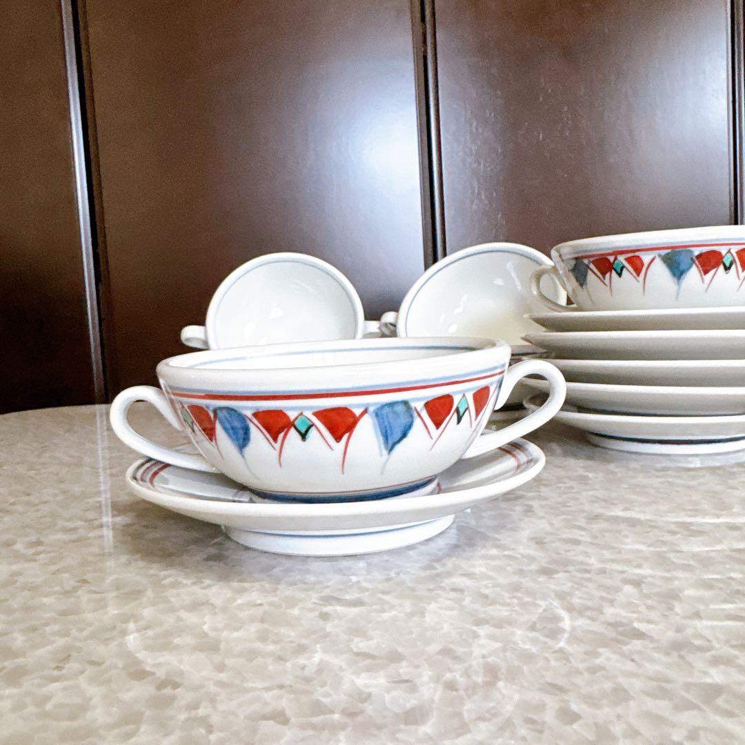 【新品】【6客セット】両耳スープカップ｜梅山窯、砥部焼