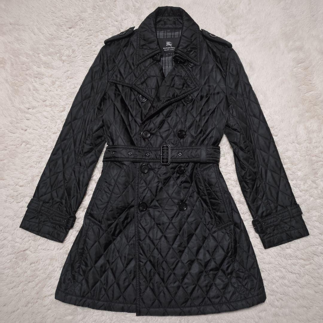 極美品！バーバリーブラックレーベル　キルティングトレンチコート　M　ノバチェック
