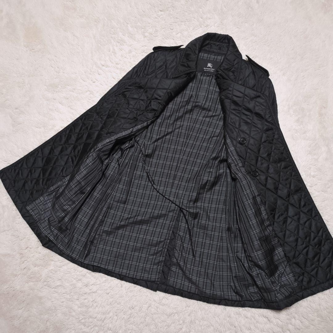 極美品！バーバリーブラックレーベル　キルティングトレンチコート　M　ノバチェック