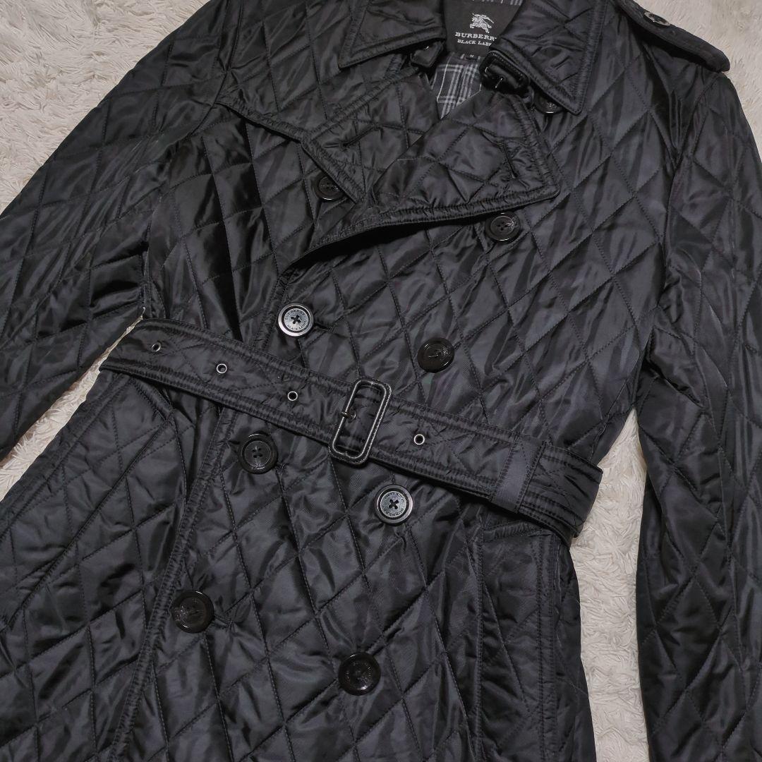 極美品！バーバリーブラックレーベル　キルティングトレンチコート　M　ノバチェック