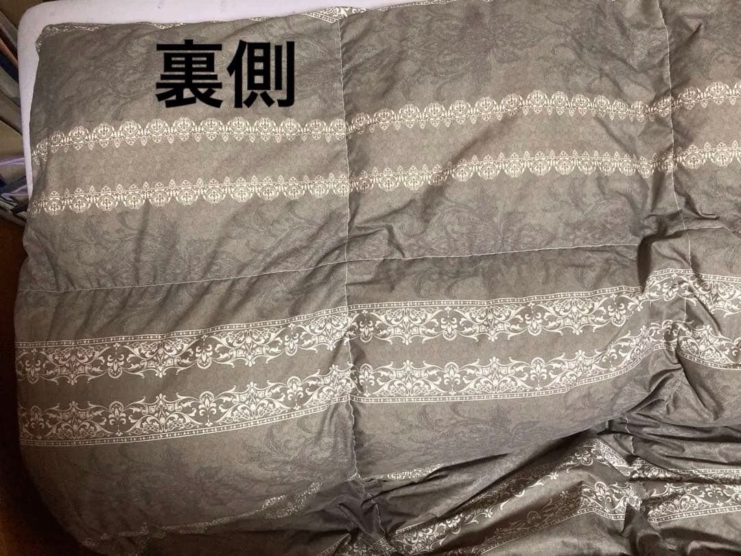 高級羽毛掛け布団　ブラウン系　シングル