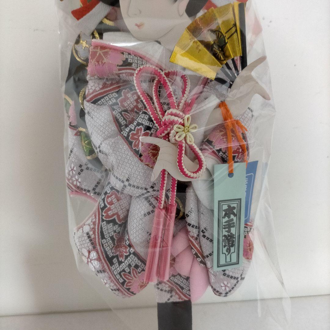 羽子板13号  パノラマ ガラスケース 桃 道明寺 金襴