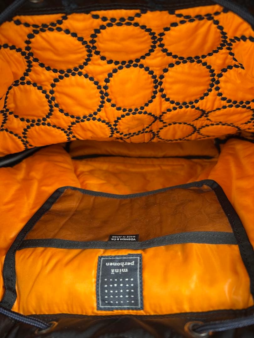 ミナペルホネン PORTER タンバリン　リュック　ネイビー　美品