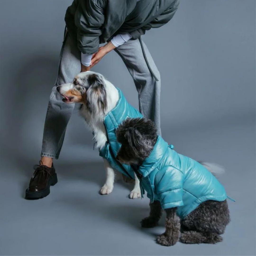 【新品】ダウンウエア/くすみブルー /max-bone/Lサイズ