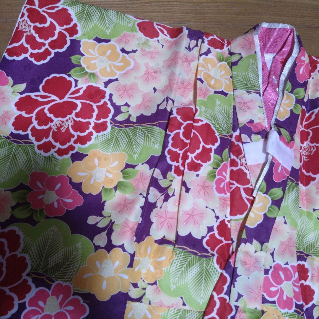 美品★小町KIDS★三歳★紫＆ピンク★被布フルセット