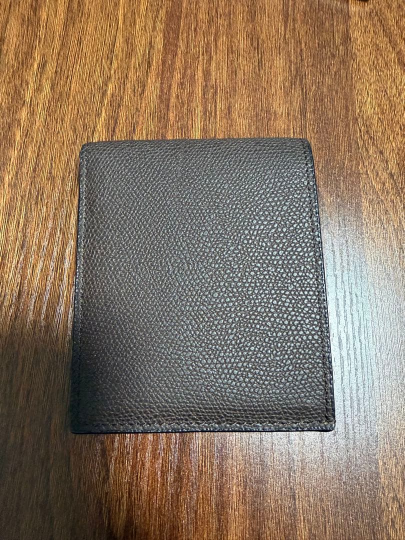 最終値下げValextra 二つ折り財布 小銭入れ付き ブラウン