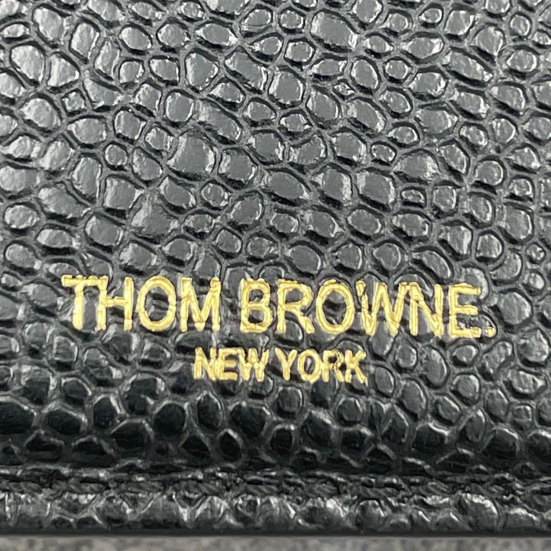 【美品】トムブラウン　折財布 トリコロール　黒　ブラック　クリップ付き