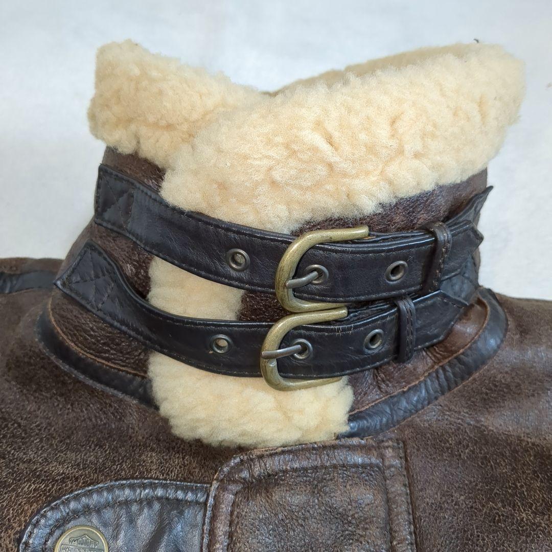 ハーレーダビッドソン B-3 ムートン ジャケット Lサイズ ライダース