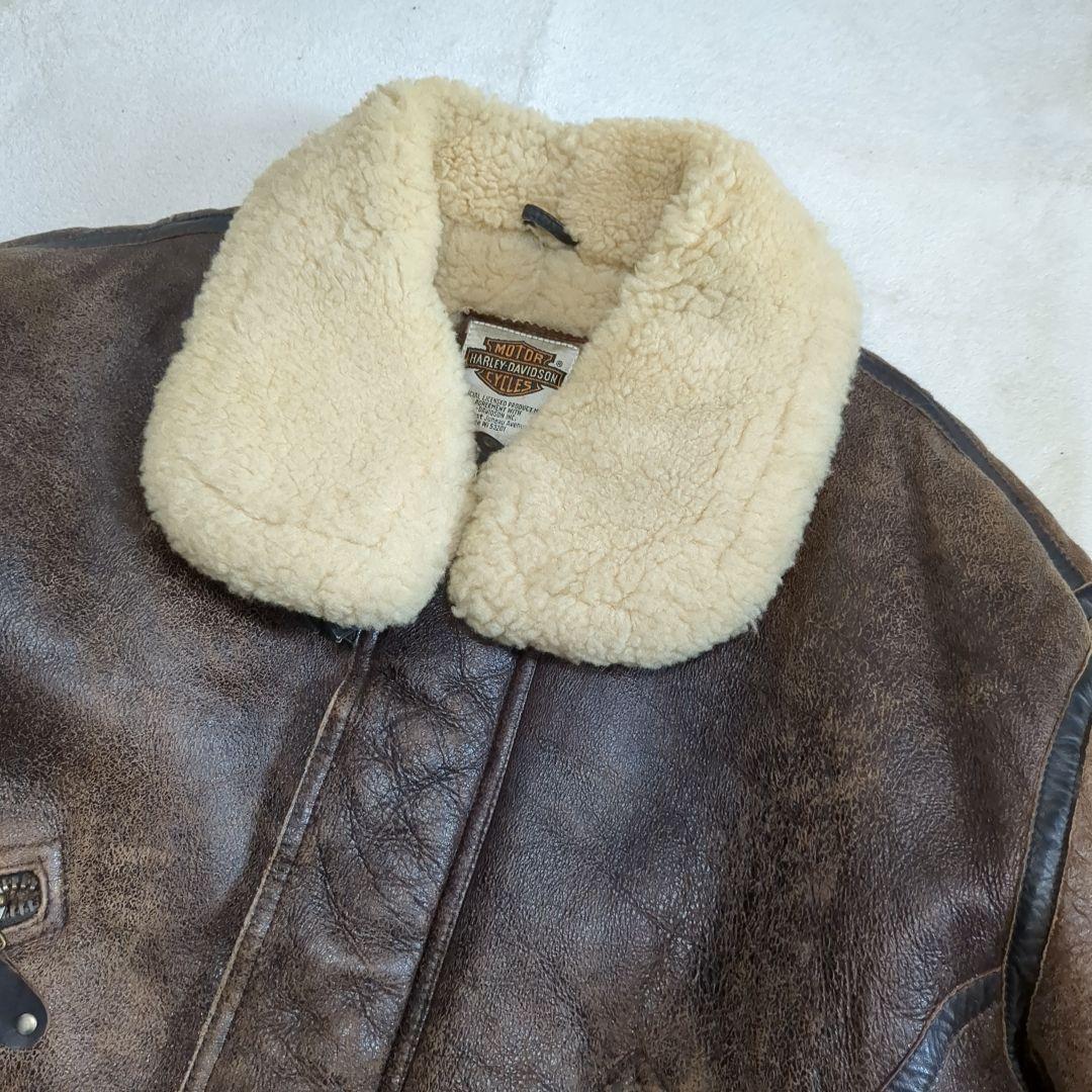 ハーレーダビッドソン B-3 ムートン ジャケット Lサイズ ライダース