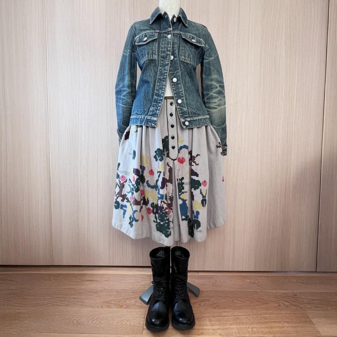 ミナペルホネン 膝下丈スカート