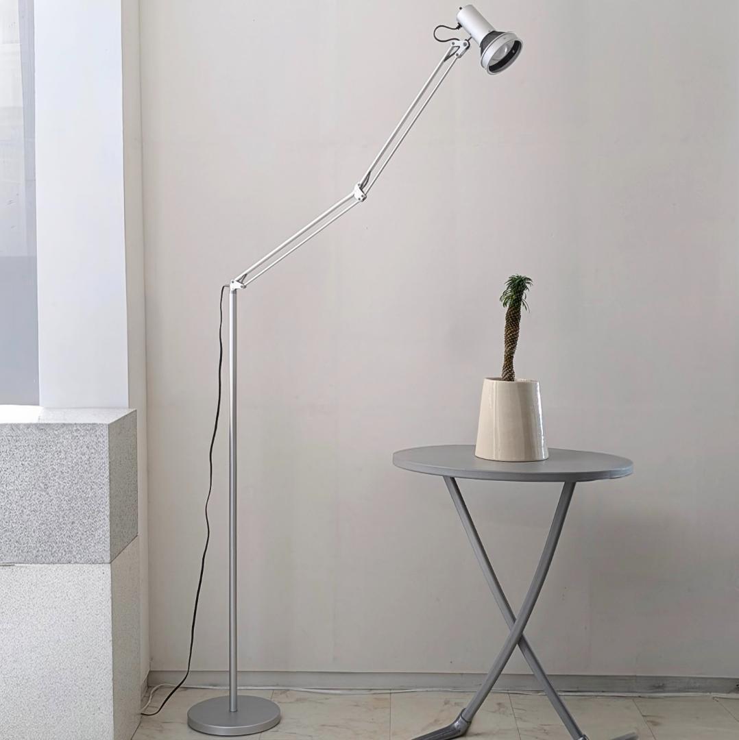 ビンテージ 無印 90年代 スチールメッシュ×アルミ スタンドライト 照明 希少