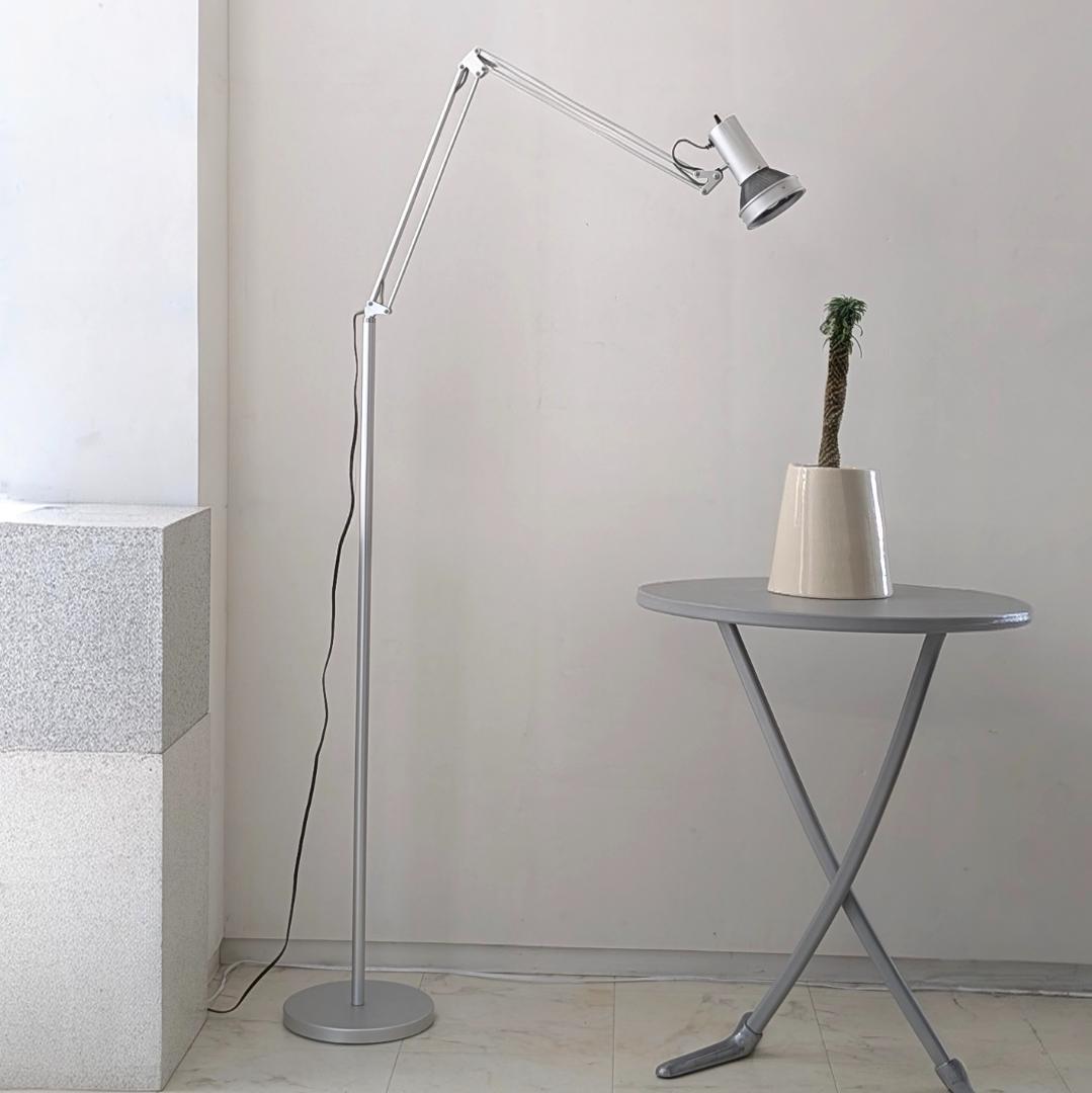 ビンテージ 無印 90年代 スチールメッシュ×アルミ スタンドライト 照明 希少