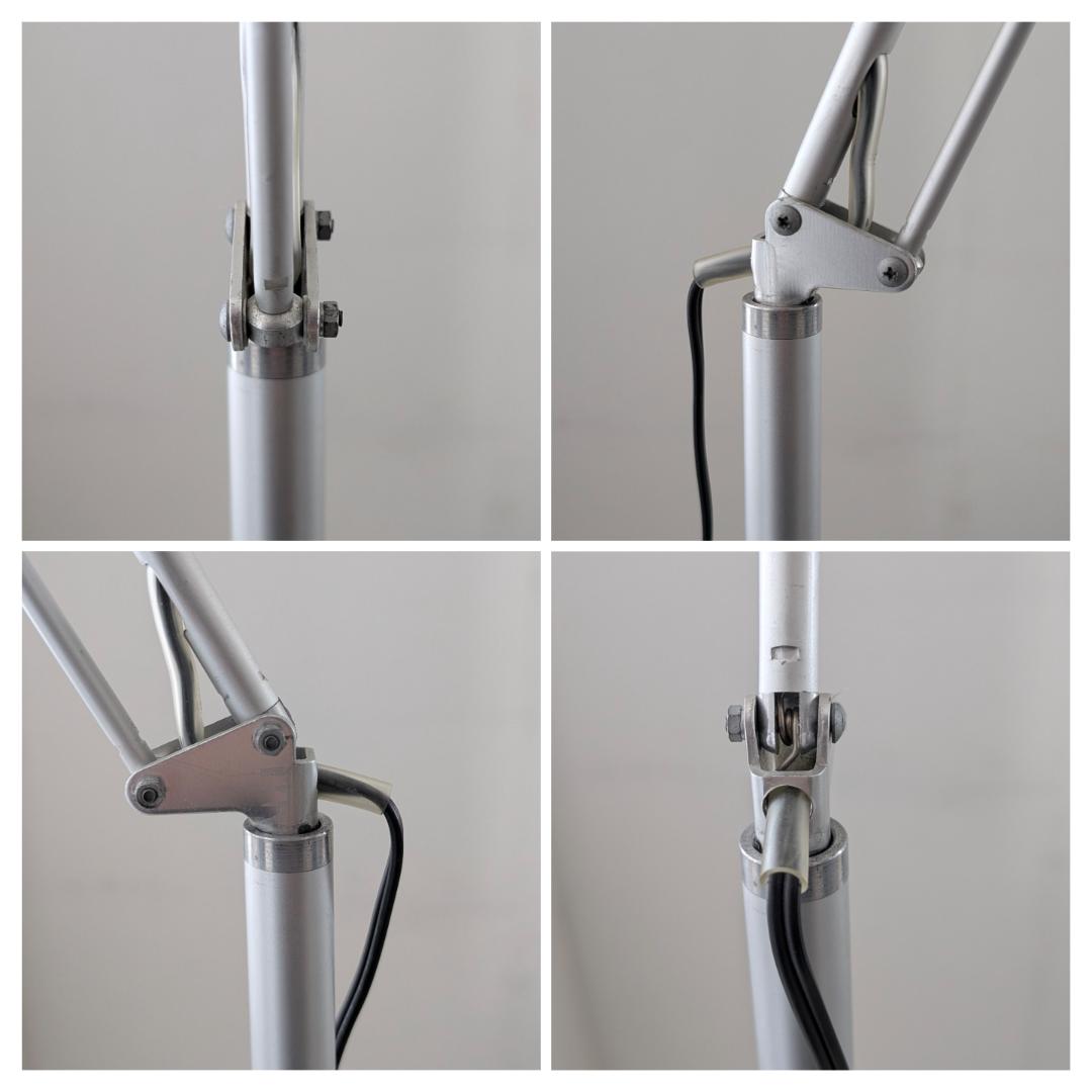 ビンテージ 無印 90年代 スチールメッシュ×アルミ スタンドライト 照明 希少