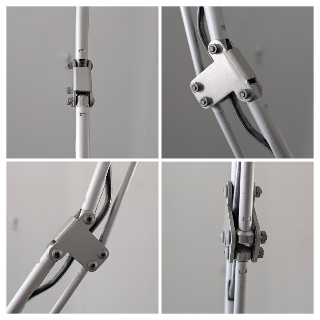 ビンテージ 無印 90年代 スチールメッシュ×アルミ スタンドライト 照明 希少