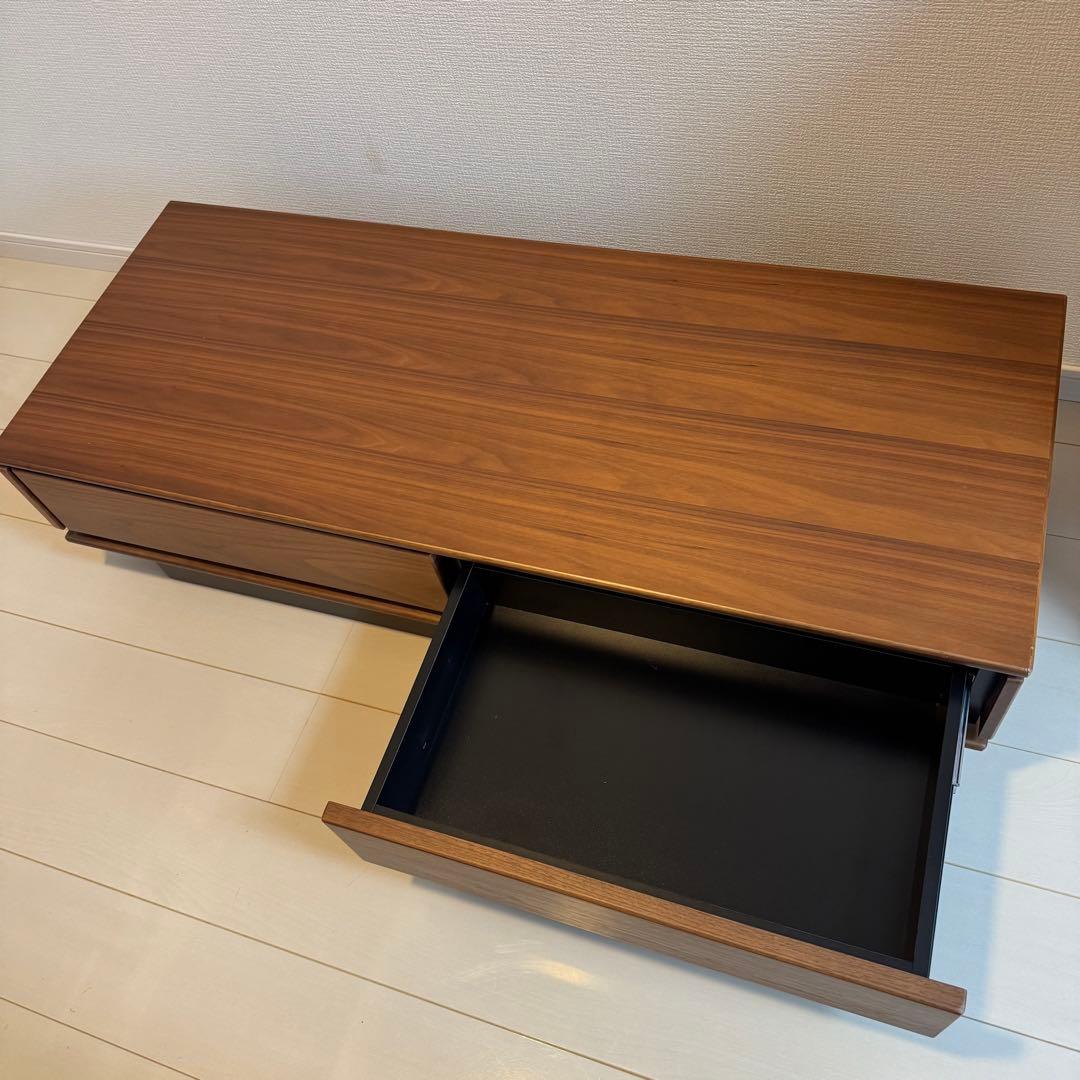 木製センターテーブル 2引き出し付き