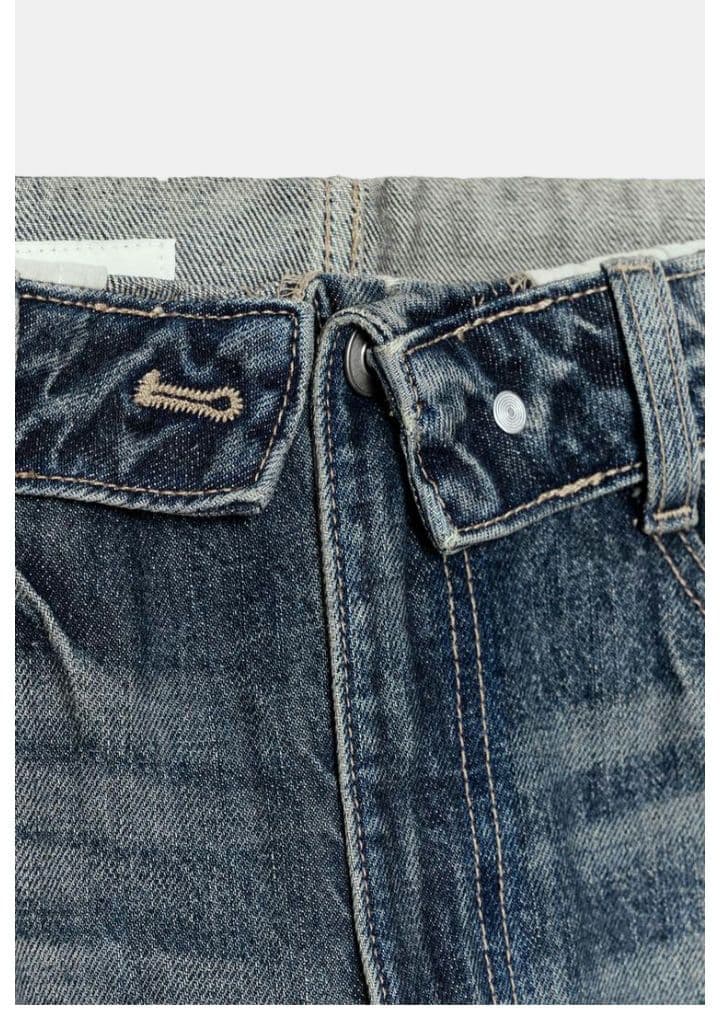 完売品 ZARA TRF ミッドライズ折り返しウエストデニムパンツ 34