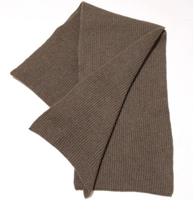 美品★Johnstons ジョンストンズ★ウールカシミヤ リブ マフラー