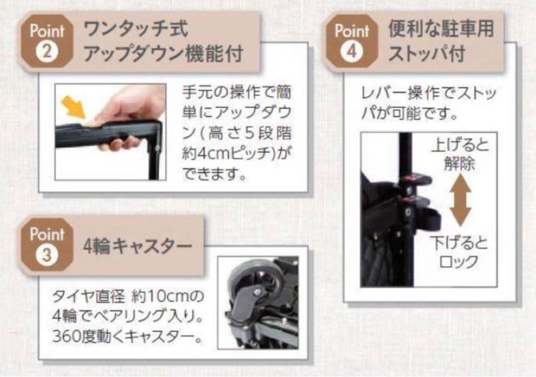 美品✨島製作所 ショッピングカート　サイドカー　メロディスムーズST 花柄　軽量